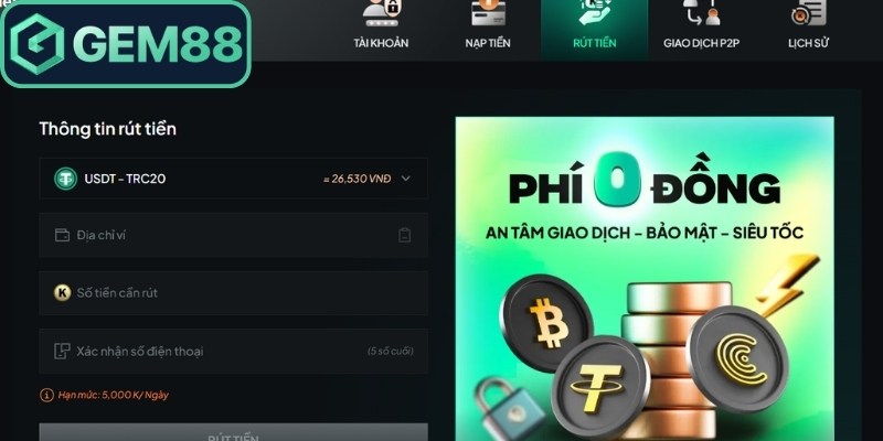 Nắm bắt yêu cầu cần thiết trước khi thực hiện rút tiền Gem88